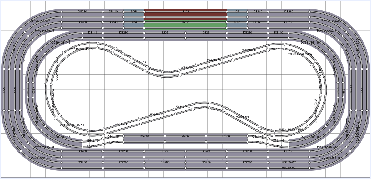 Nゲージ メイリッシュ走行会運転会 レイアウト図面