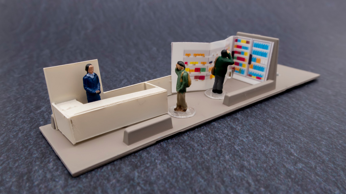 Nゲージ KATO 近郊形ホーム店舗 内装と塗装