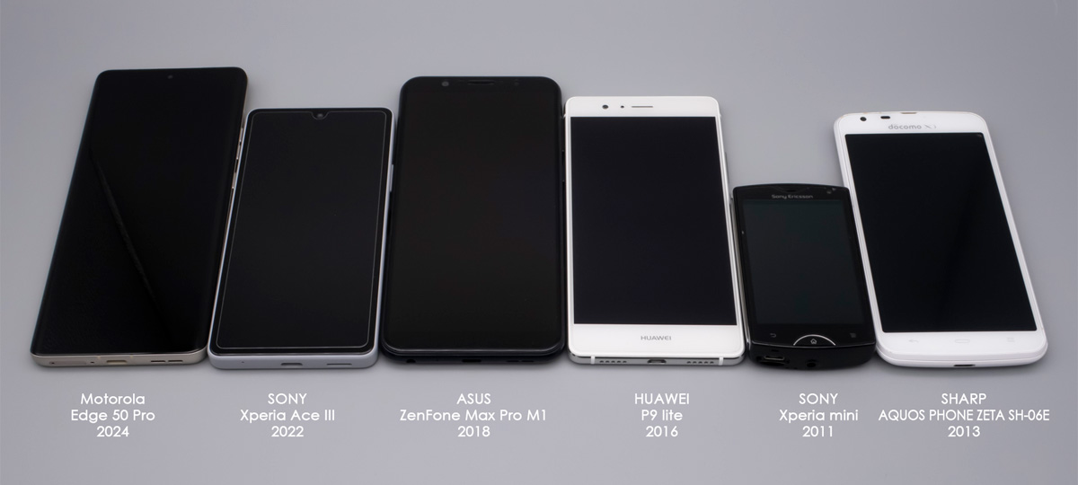 歴代Androidスマートフォン