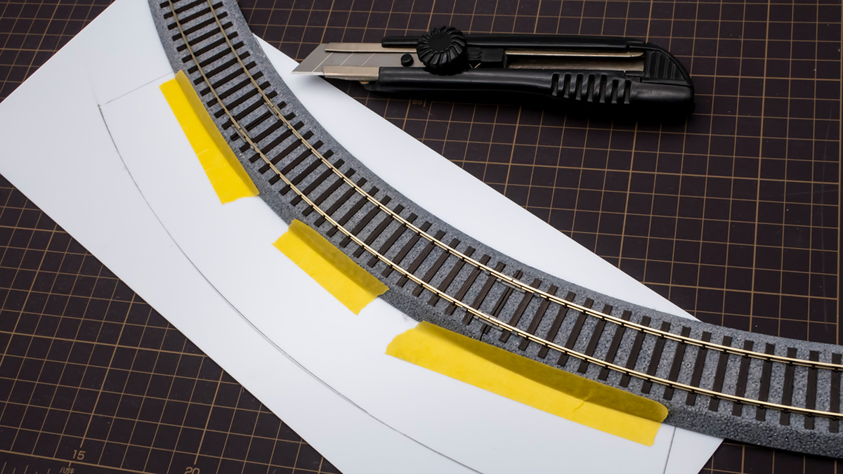 HOゲージの高架橋をプラ板で制作