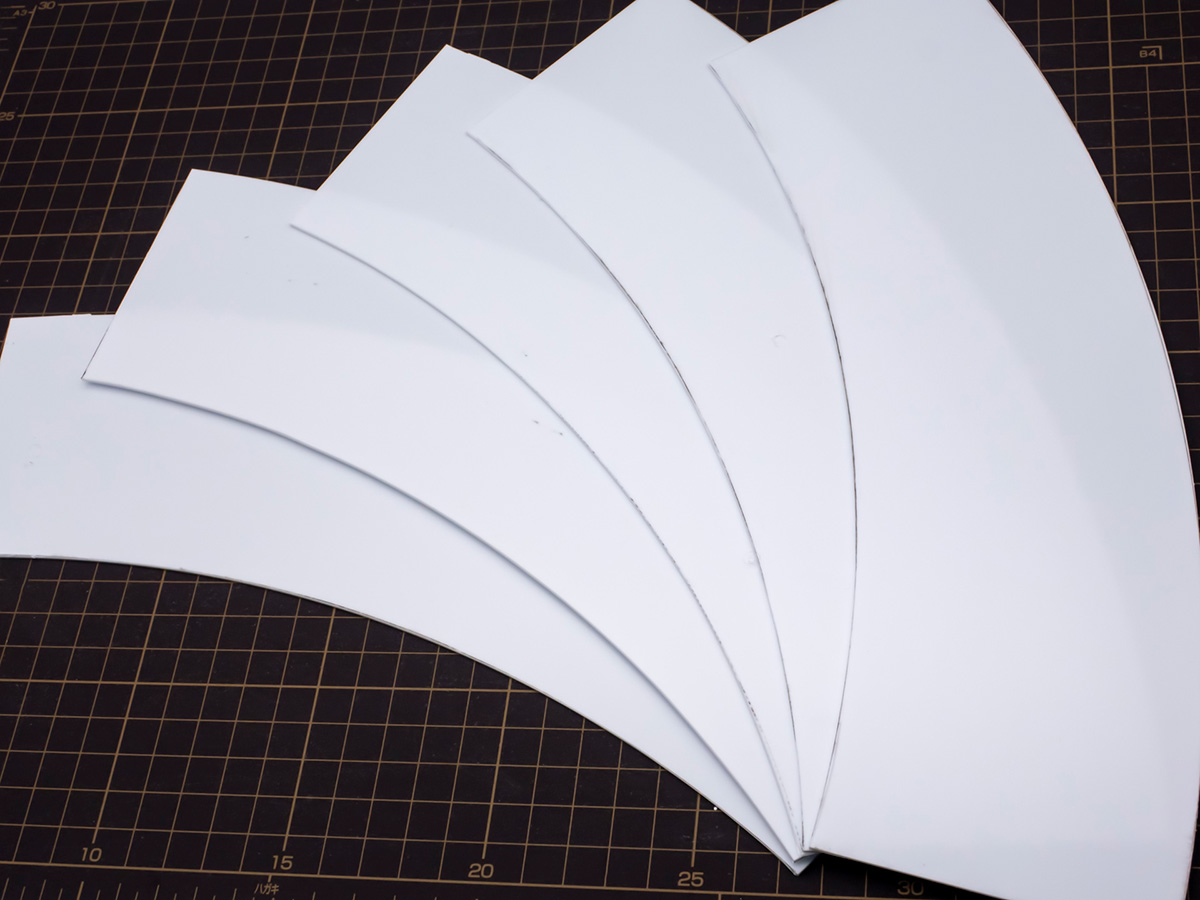 HOゲージの高架橋をプラ板で制作