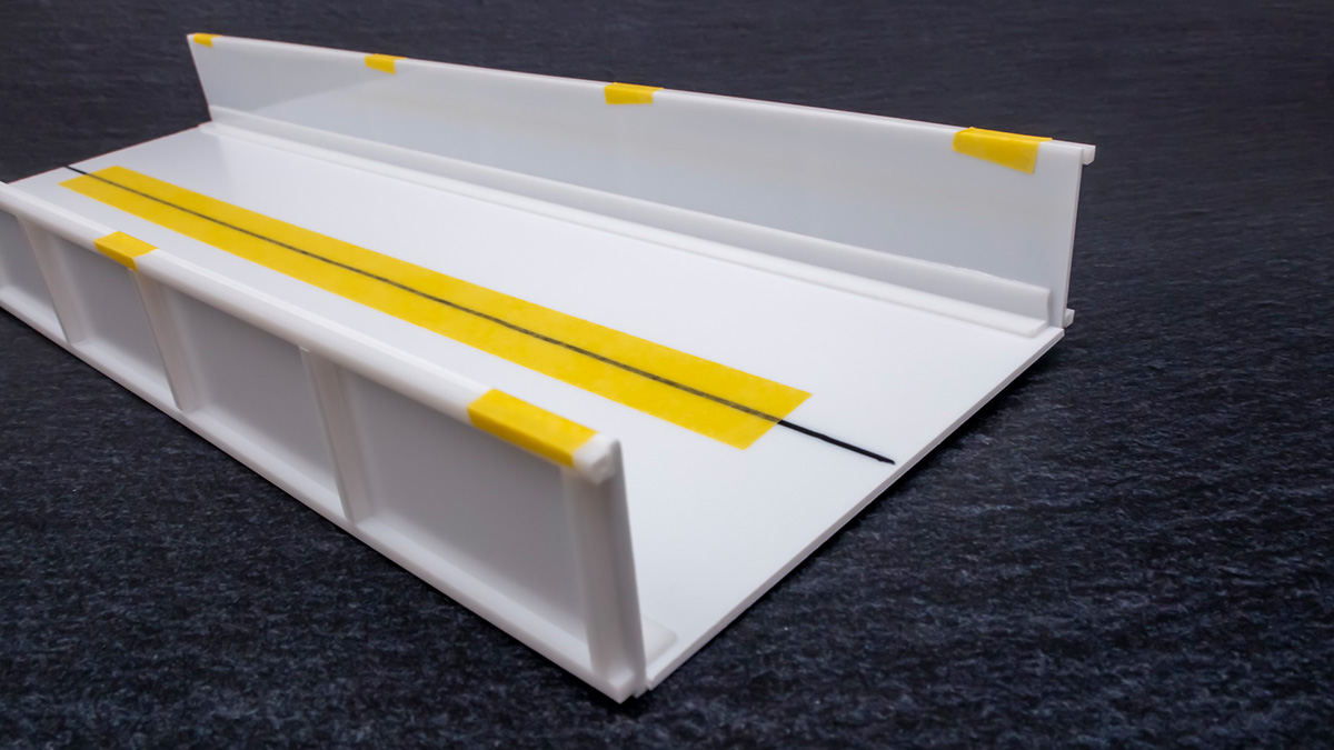 HOゲージの高架橋をプラ板で制作