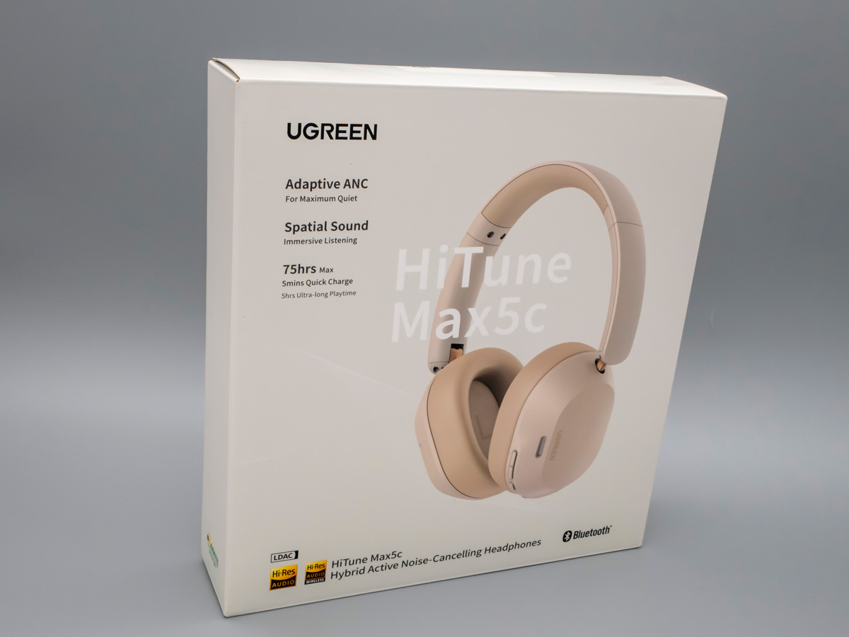 UGREEN Bluetooth ワイヤレスヘッドホン HiTune Max5c パッケージ