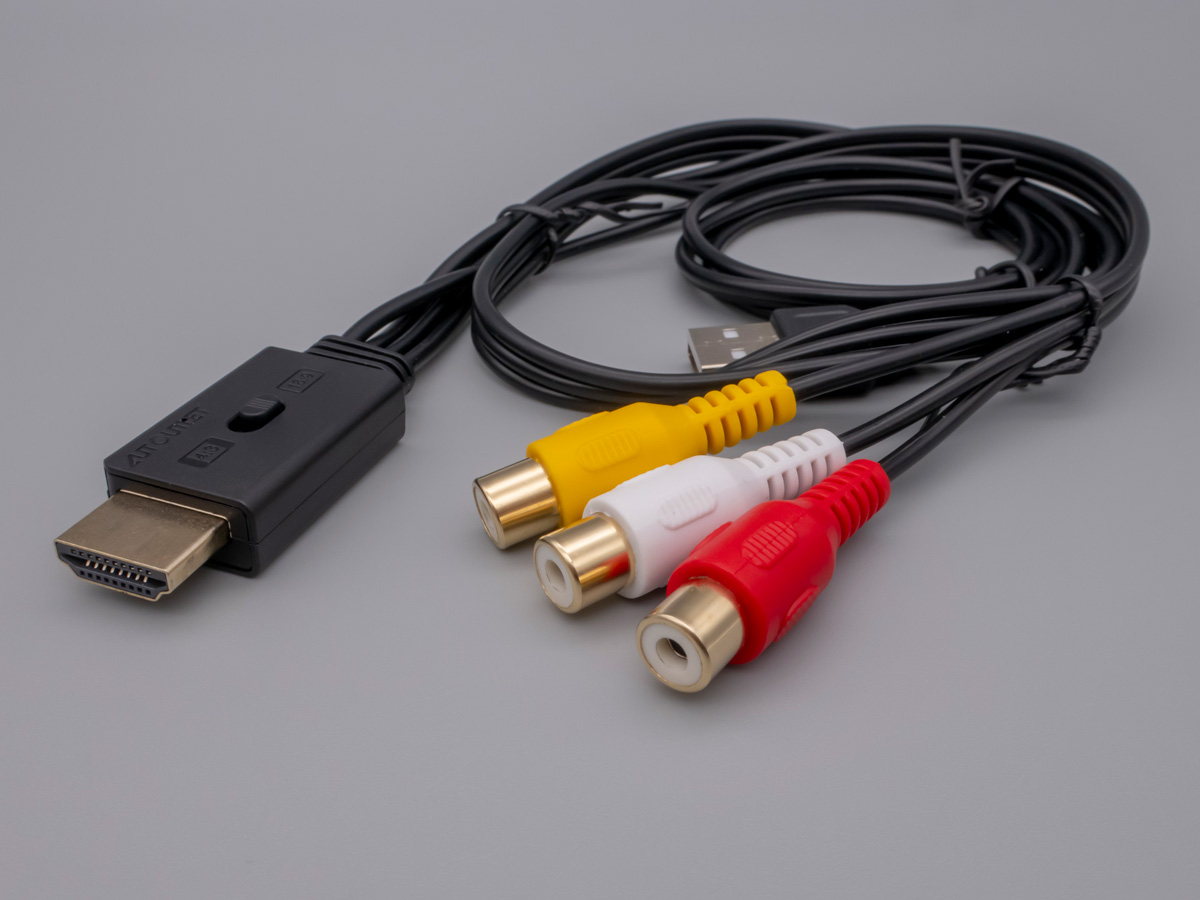 AUTOUTLET RCA to HDMI 変換 コンバーター