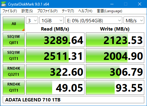 ADATA NVMe SSD LEGEND 710 1TB