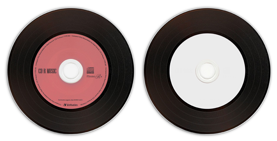Verbatim CD-R Phono-R レコードデザイン