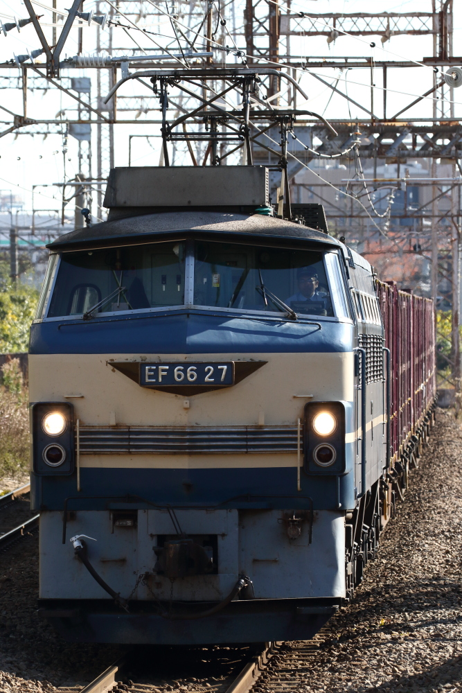 EF66 27充当1155レなど 貨物列車撮影 12/8 - 川崎鶴見鉄道録
