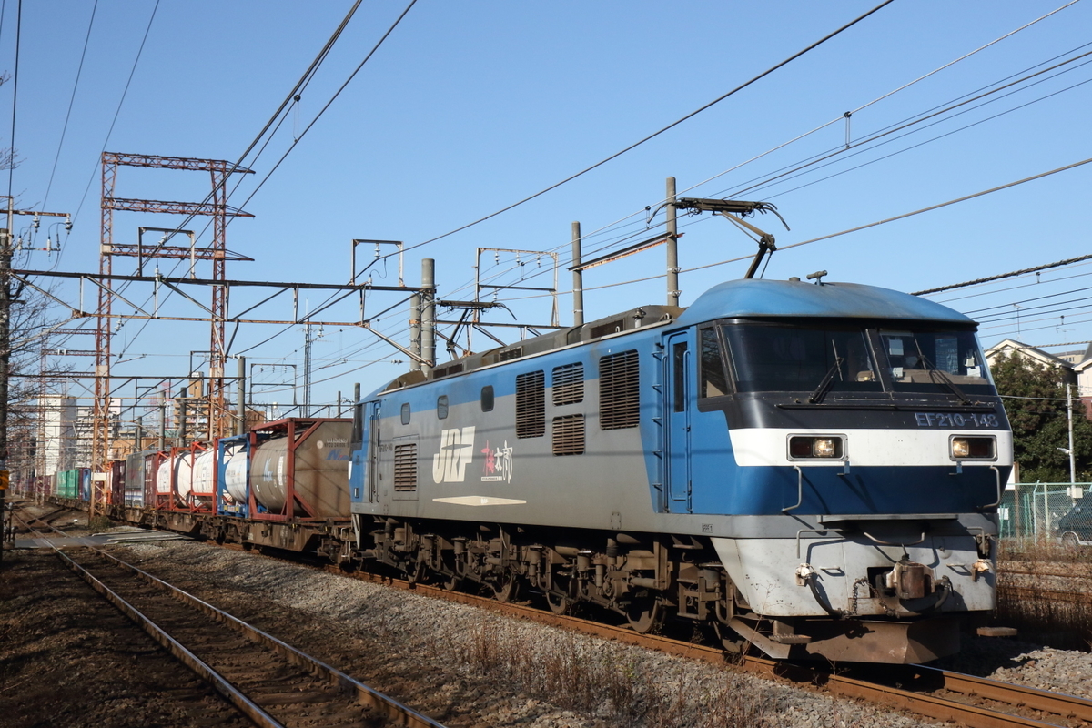 タキ43000トップと検査明けホキ2000-12など 貨物列車撮影 12/10