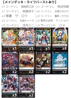 ウィクロスデッキ紹介 飛翔する楓 ウィクロスのメモ帳
