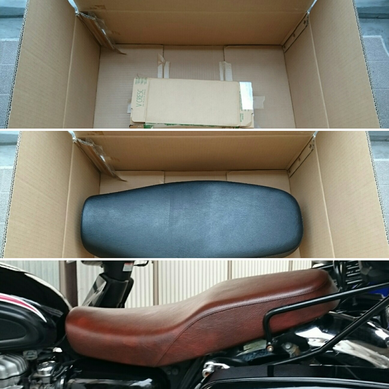 W650 純正シート ブラウン カワサキ W650/400/800 薄型ベーツタイプ TT 