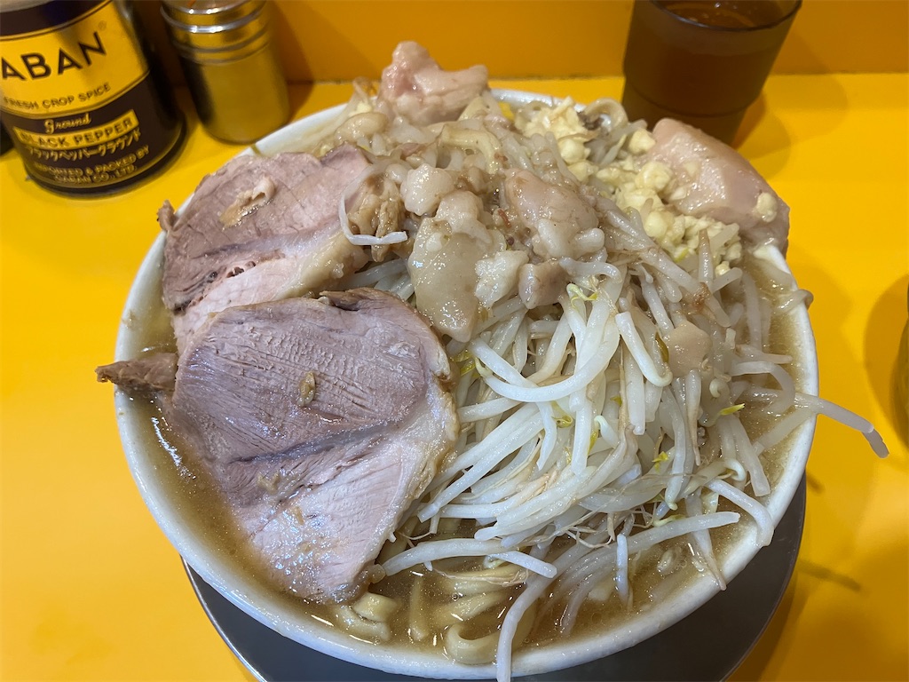 デカ盛り】ラーメン二郎 八王子野猿街道店2〜大ラーメン／生たまご