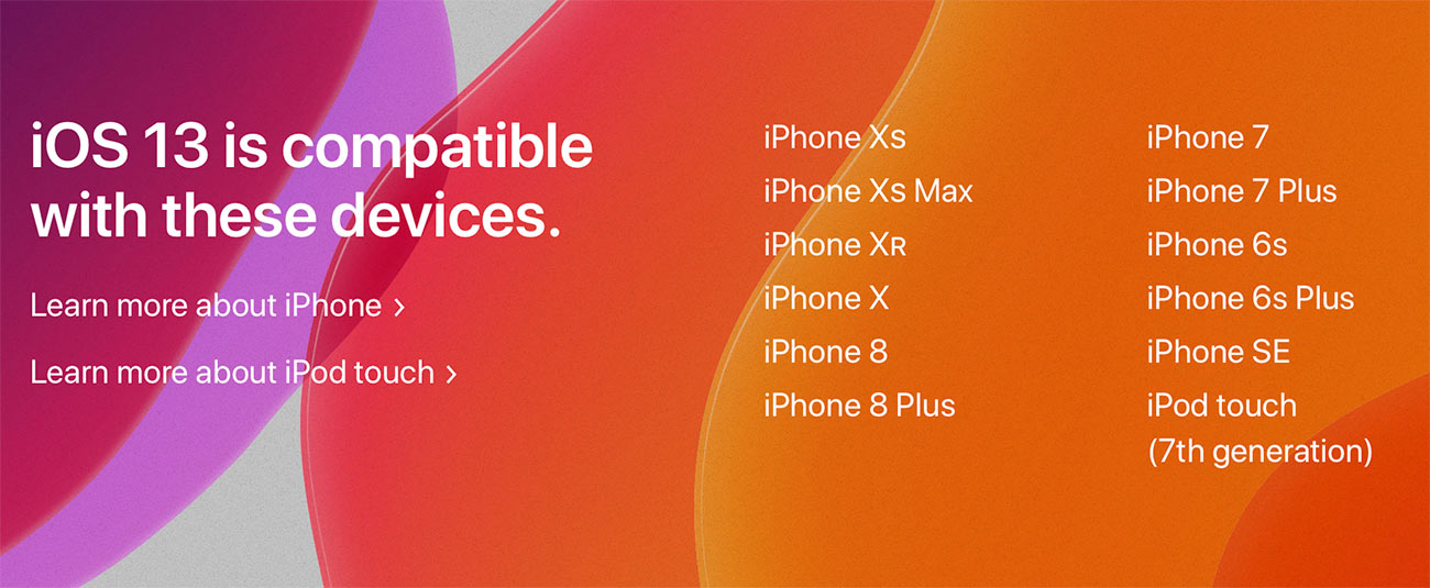iOS 13 サポート機種