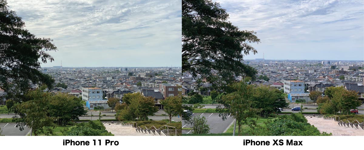 iPhone 11 ProとXS Maxの広角カメラの画質比較