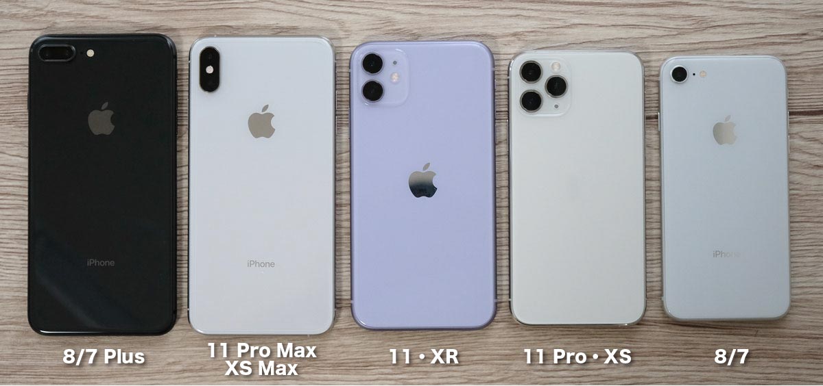 iPhone 本体サイズの違い
