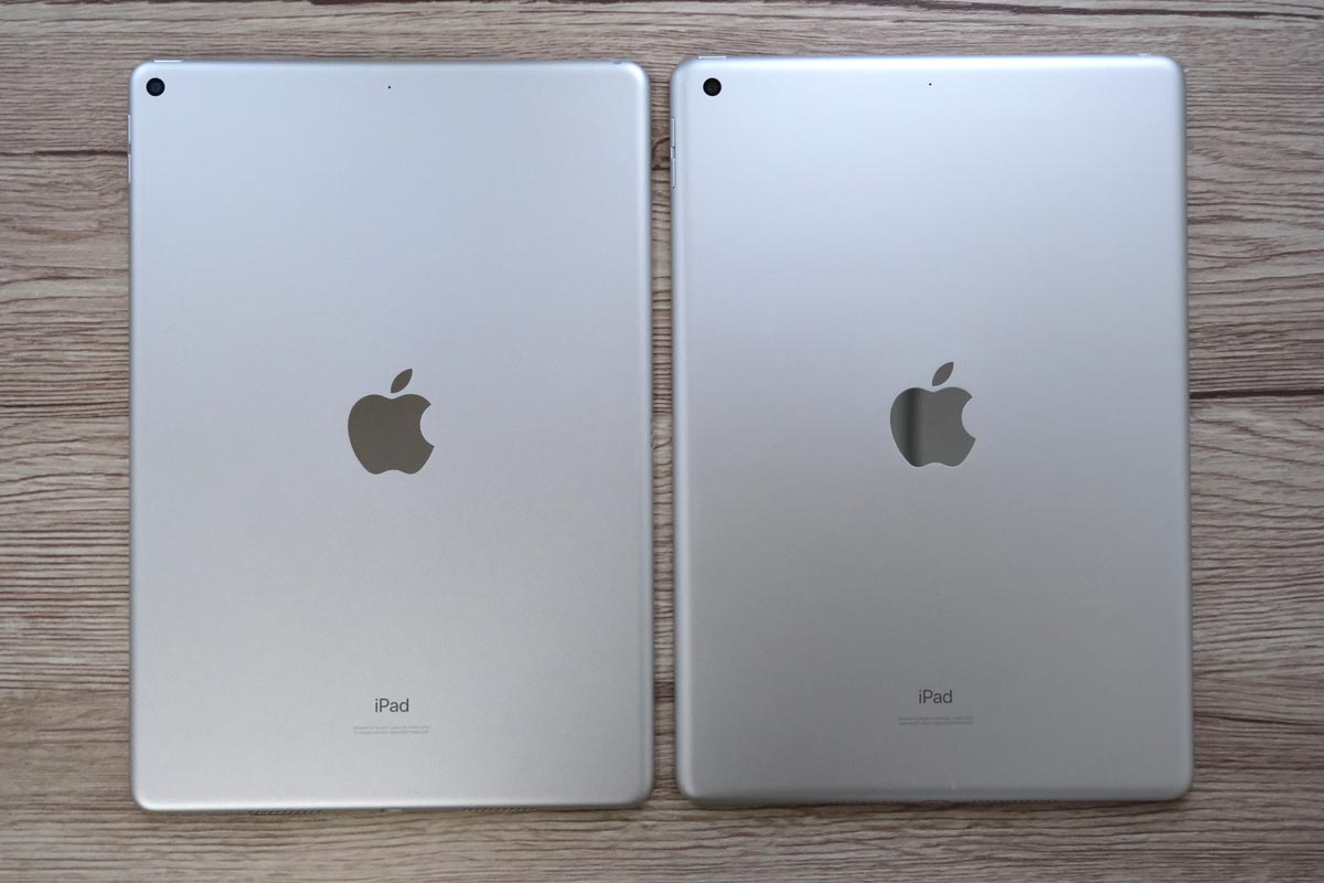 iPad Air 3とiPad(第7世代) 背面パネルの違いを比較