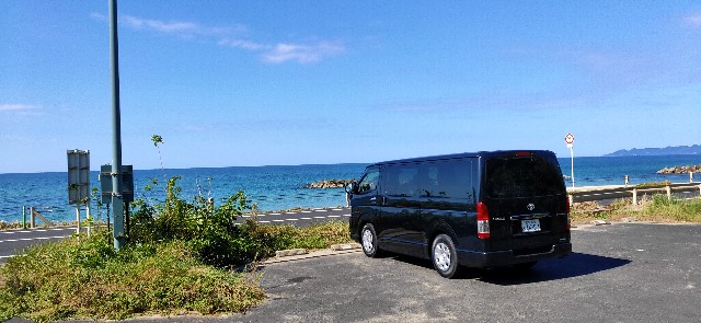 f:id:kazuace:20211010214044j:image キララ多伎 駐車場 ハイエース