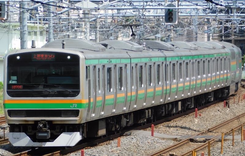 上野東京ラインの運用に就くE231系1000番台K-01編成