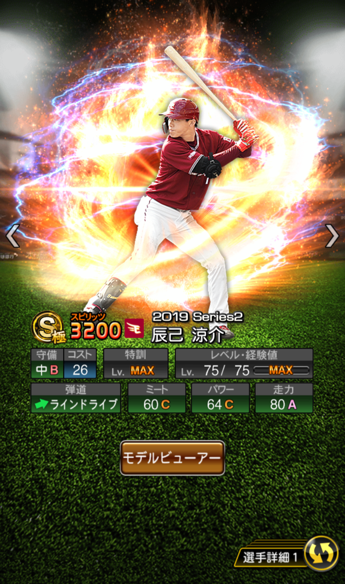 プロスピA2019シリーズ2センター、パ・リーグ当たりランキング