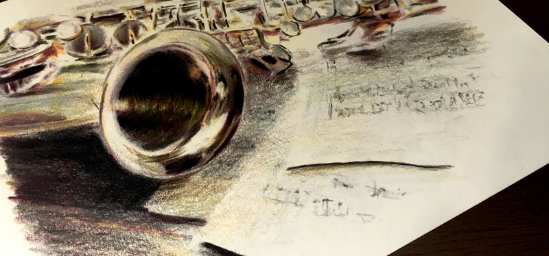 絵と音楽の密な関係 - 色鉛筆画家のカケラ