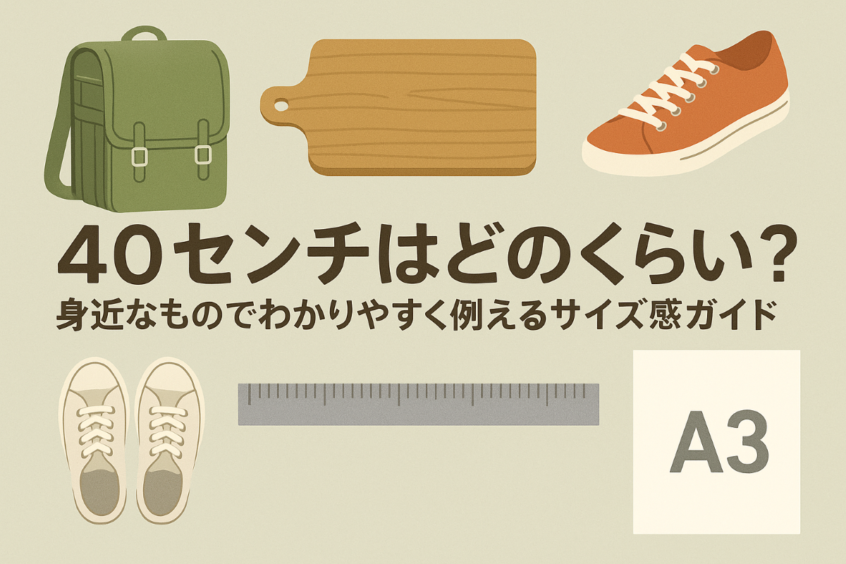 40センチはどのくらい？身近なものでわかりやすく例えるサイズ感ガイド 