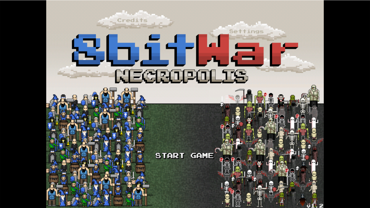 Iphoneアプリレビュー 8bitwar Necropolis グラフィックとシステムを極限まで削ぎ落とした戦略シミュレーション シンプルな作りだがツボは押さえたなかなかの一本 右手に銃を左手に盾を