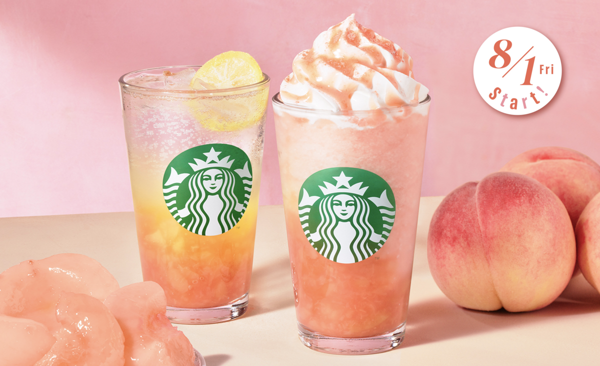 2025年スタバ新作】桃づくしの夏ドリンクが登場！フラペチーノ