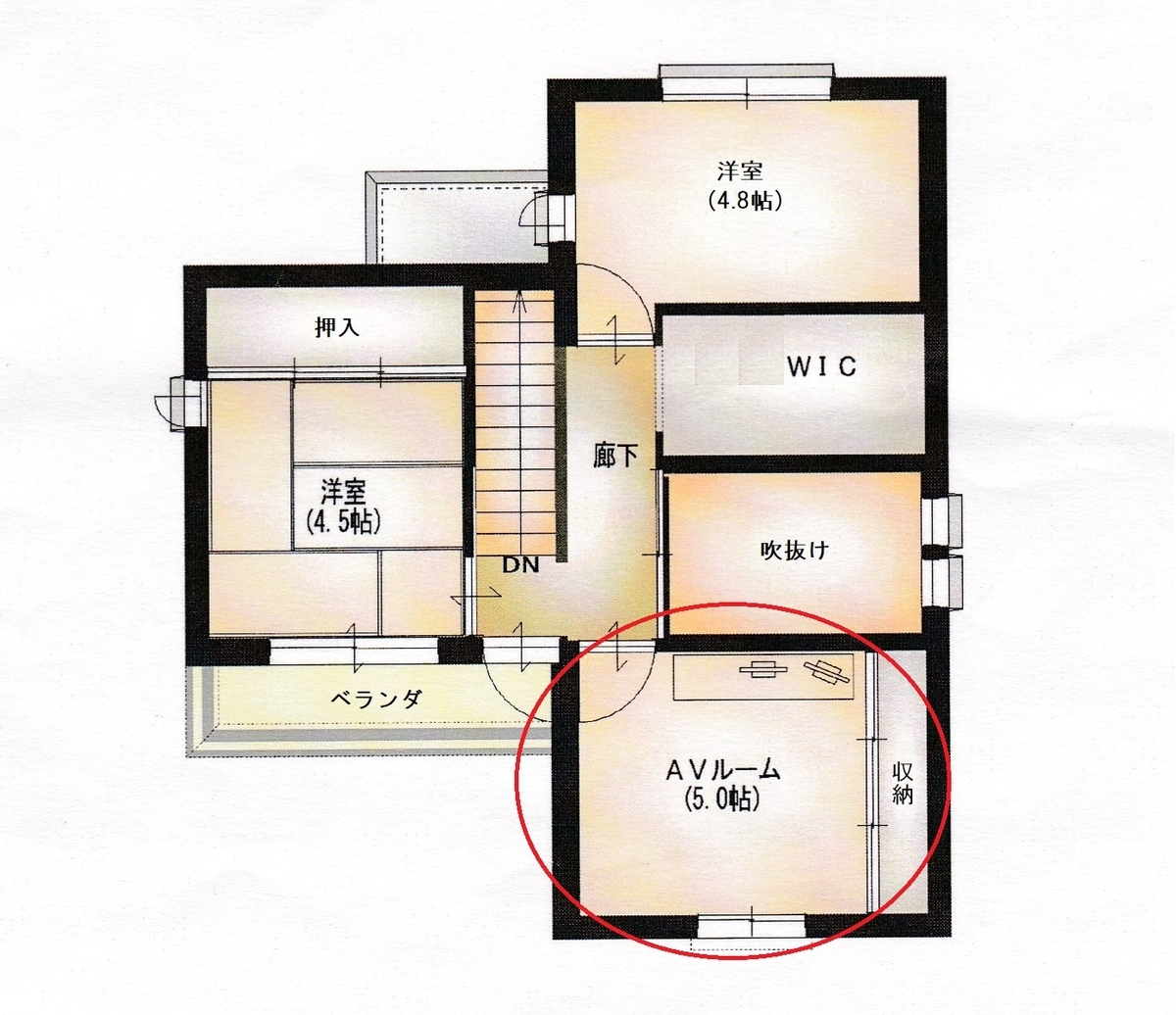 web内覧】狭いながらも80インチ、5.1ch装備。夢のシアタールームを作り