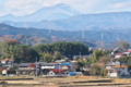 [浅間山][冠雪][初冬][丘陵][集落]浅間山