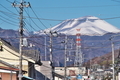 [浅間山][浅間][冠雪][電線][松井田]