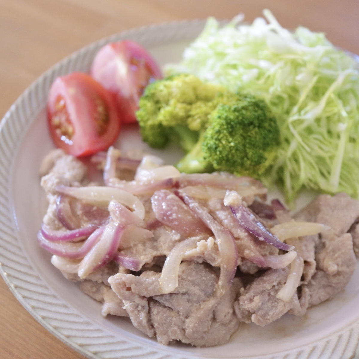 塩麹の生姜焼きを作りました