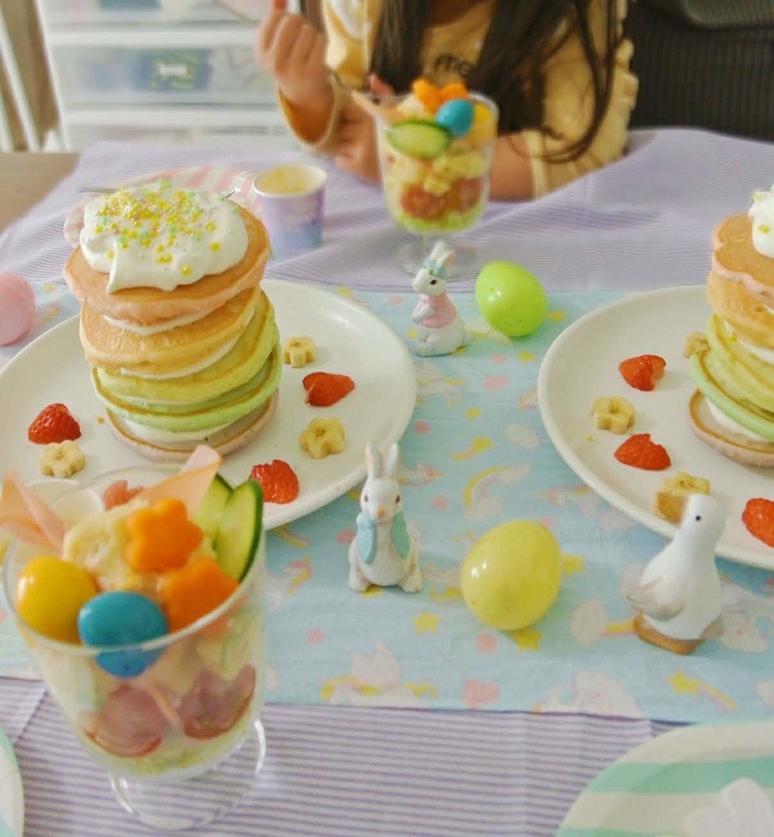 ゆめかわ二段パンケーキ♡うさぎちゃん