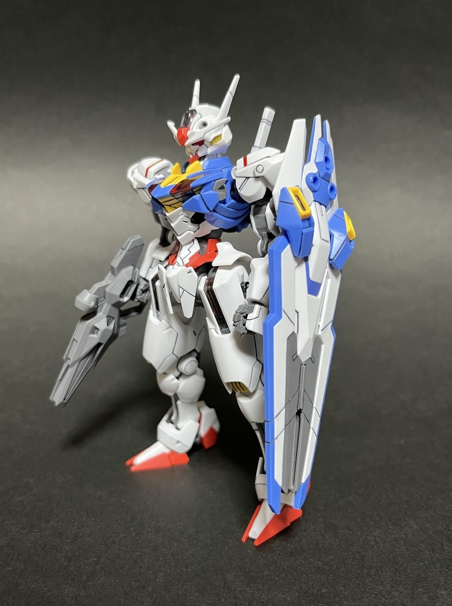 HG 1/144 ガンダムエアリアル」素組みレビュー(スミ入れ