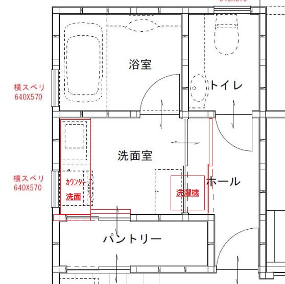 洗面コーナーレイアウト