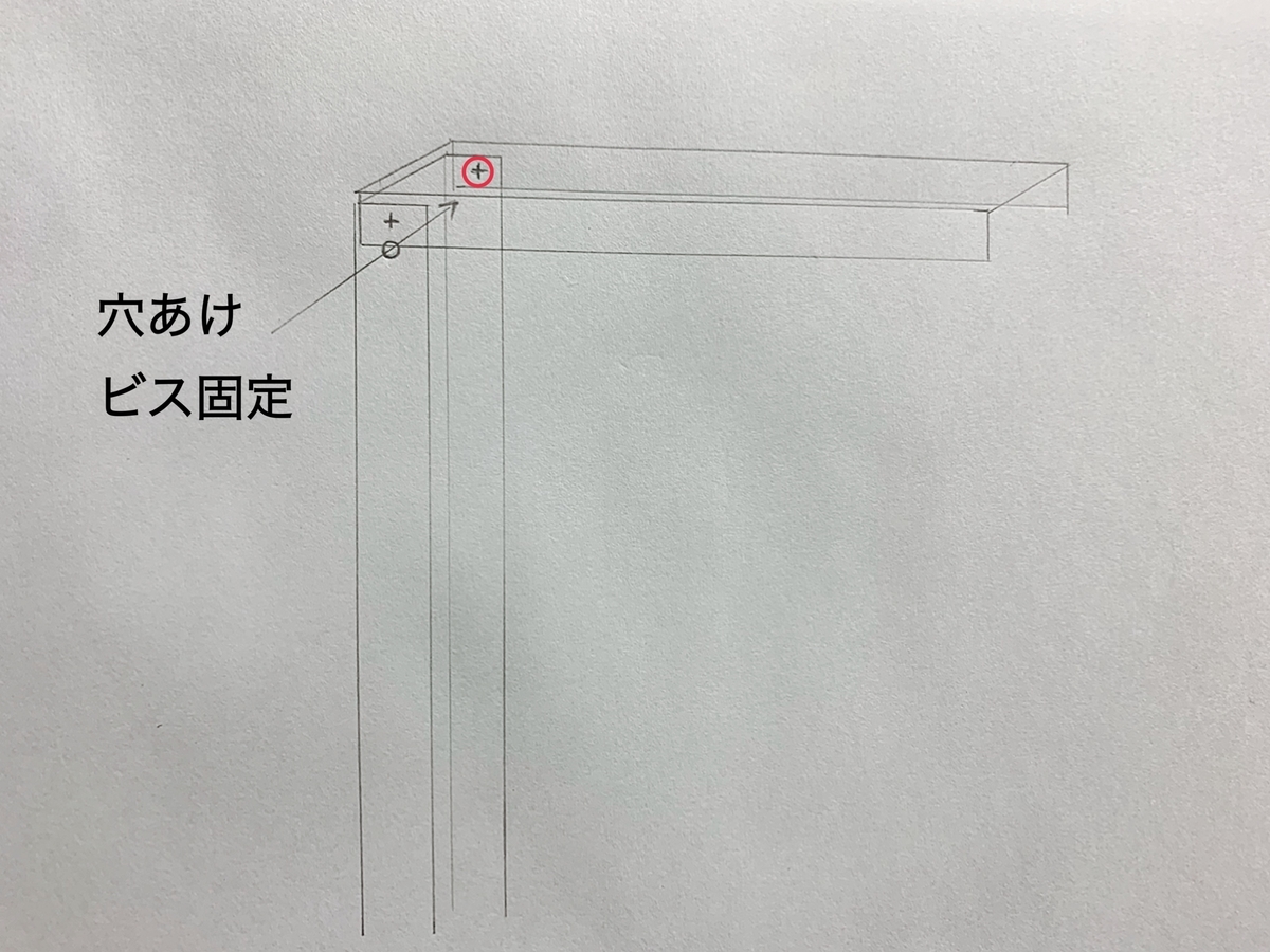 ライニングの組み方 ランナー内側を固定する際ステップドリルを使用して穴あけ