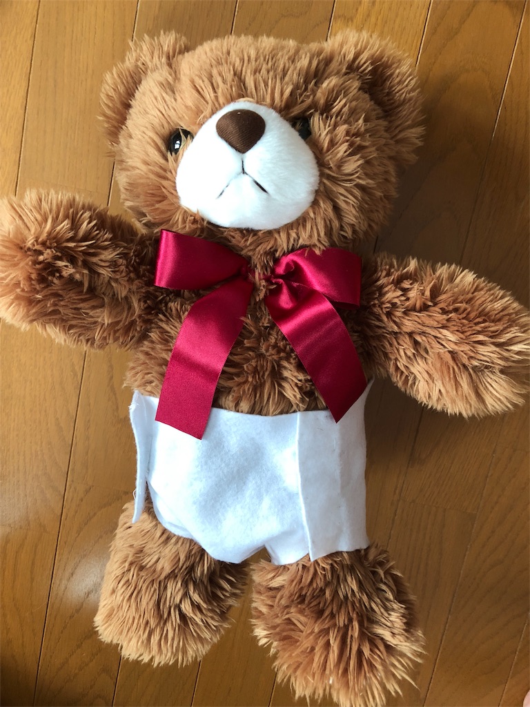 トイトレのためにぬいぐるみのオムツ作ってみた せつやくはんどめいどぶろぐ 手作り 簡単 作り方 トイトレのためにぬいぐるみのオムツ作ってみた せつやくはんどめいどぶろぐ 手作り 簡単 作り方