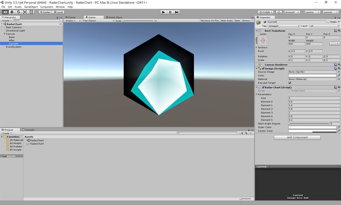 Unity上でレーダーチャートを表示する Kema S Note