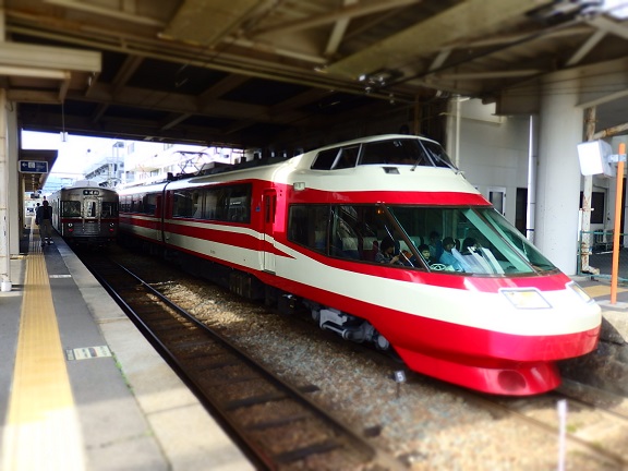 信州中野で乗り換え