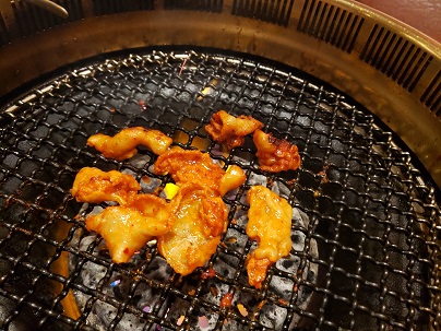 ホルモンを焼いたところ