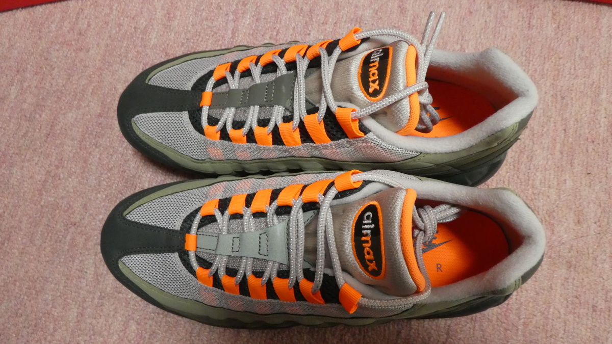 NIKE エアマックス95 オリーブ オレンジ 27cm 01179 NIKE エアマックス
