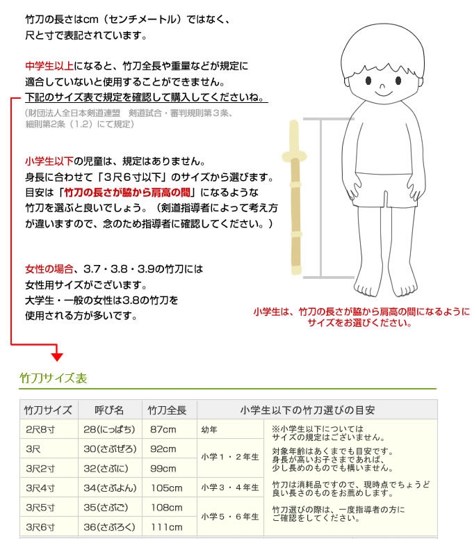少年剣士用竹刀の選び方 市川市剣道連盟 菅野支部 稽古日記
