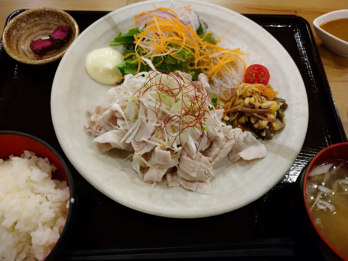 冷しゃぶ ごまだれ 定食 しゃぶしゃぶささ木 チェーン店で晩ごはん