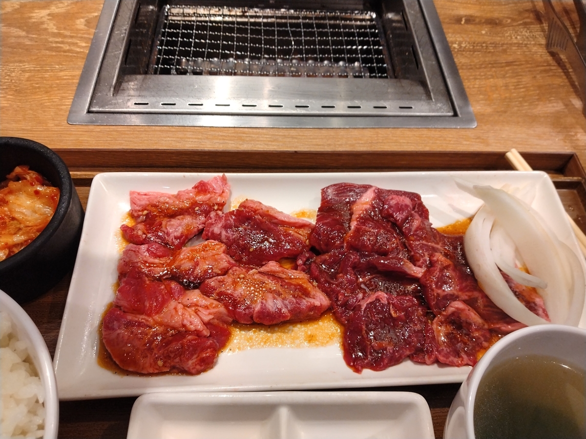 匠カルビ&ハラミセット。焼肉ライク - チェーン店で晩ごはん。
