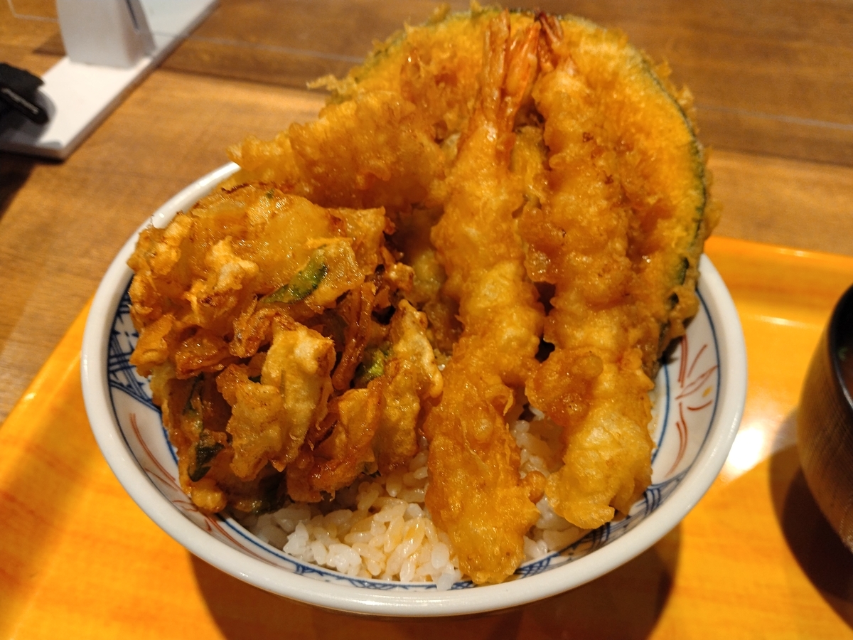 江戸前天丼。江戸前天丼濱乃屋 - チェーン店で晩ごはん。