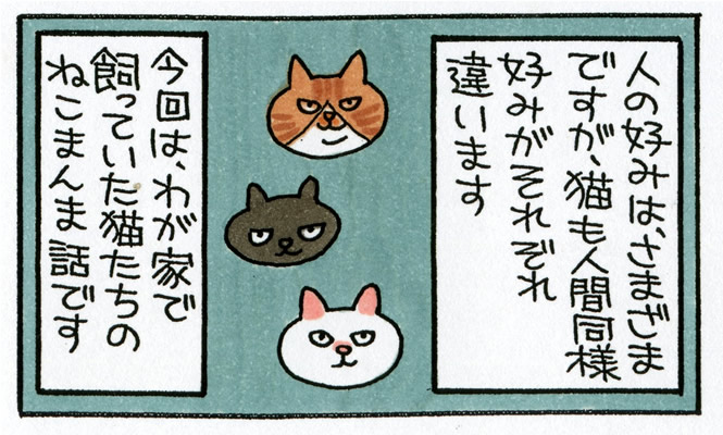 【マンガ】人間同様、好みはそれぞれ「うちの猫とねこまんま」