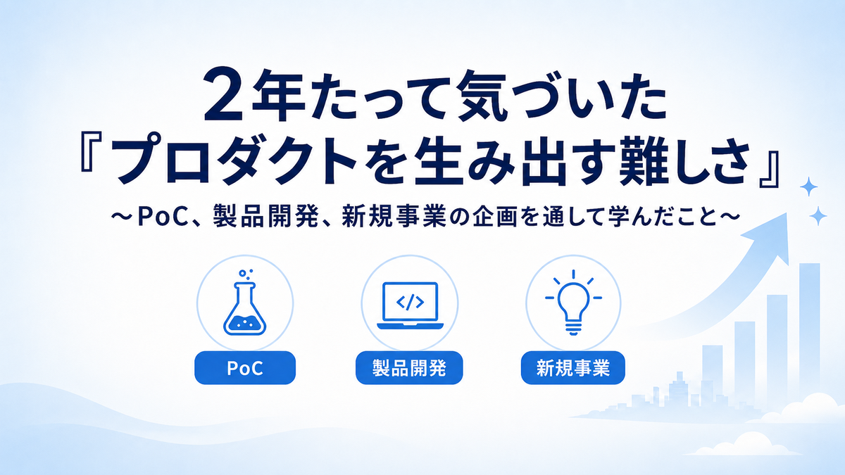 2年たって気づいた「プロダクトを生み出す難しさ」~PoC、製品開発