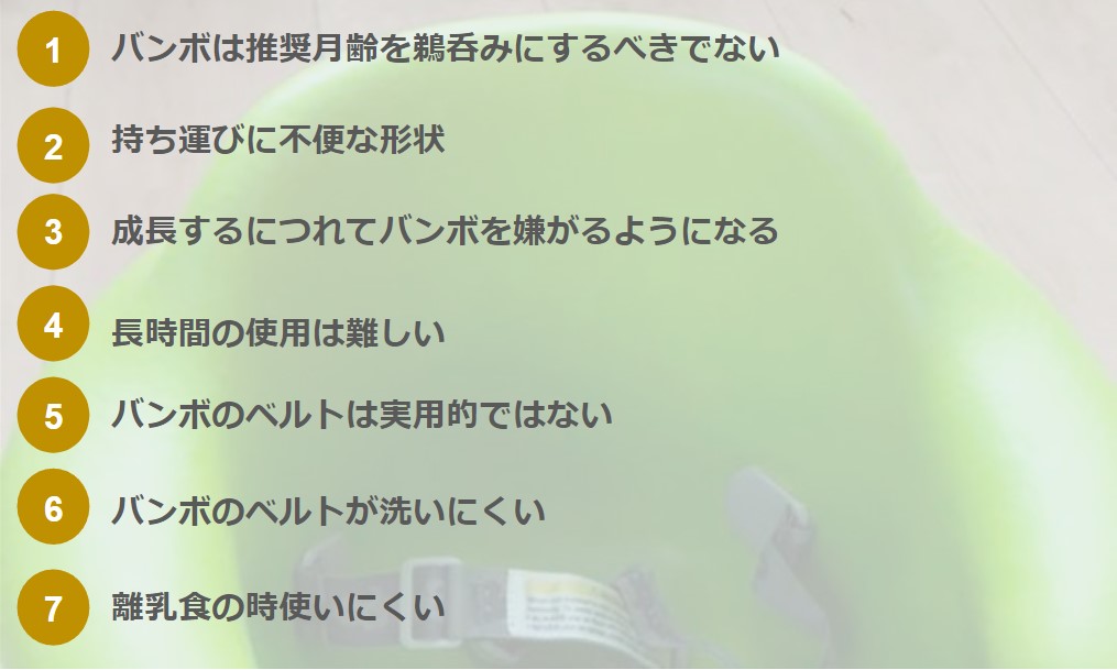バンボ　デメリット