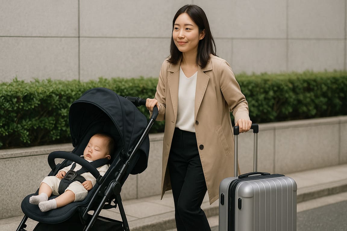 ベビーカーを押しながらスーツケースを持つ方法と安全な工夫を徹底解説