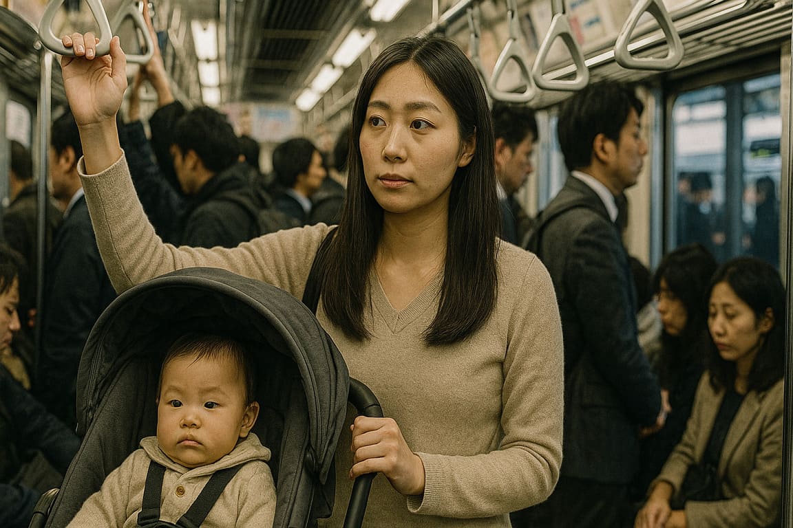 ベビーカー　満員電車