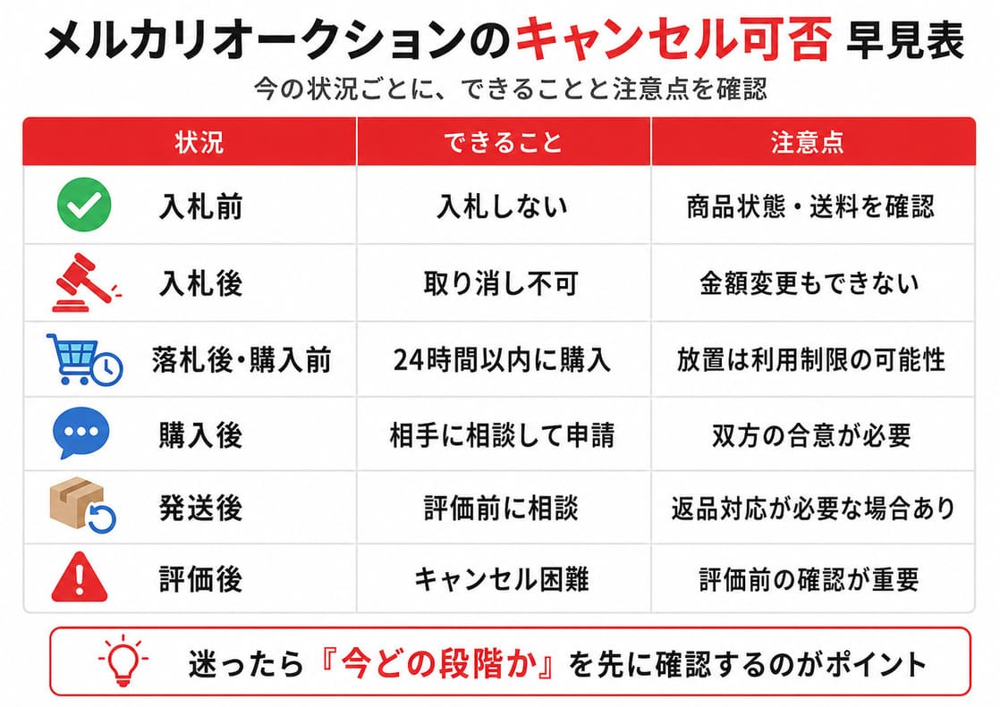 【お取り置き専用】他の方は購入できません！ 間違えて購入した方はキャンセルします メルカリオークションのキャンセル方法｜入札後・落札後・購入後の違い