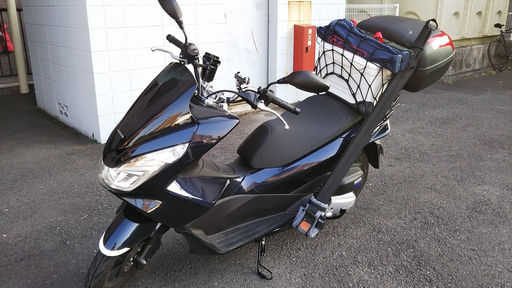 バイクへのパッキング ただの釣り日記